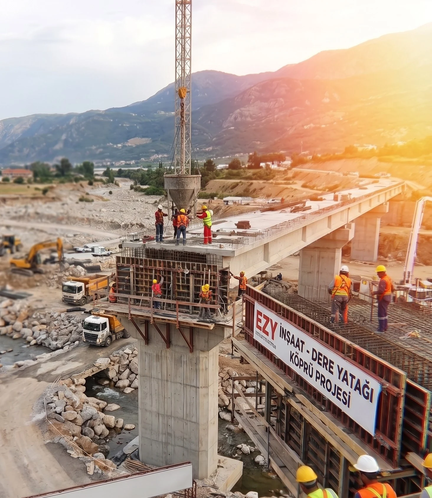 EZY Consulting köprü ve altyapı inşaat projesi saha çalışması