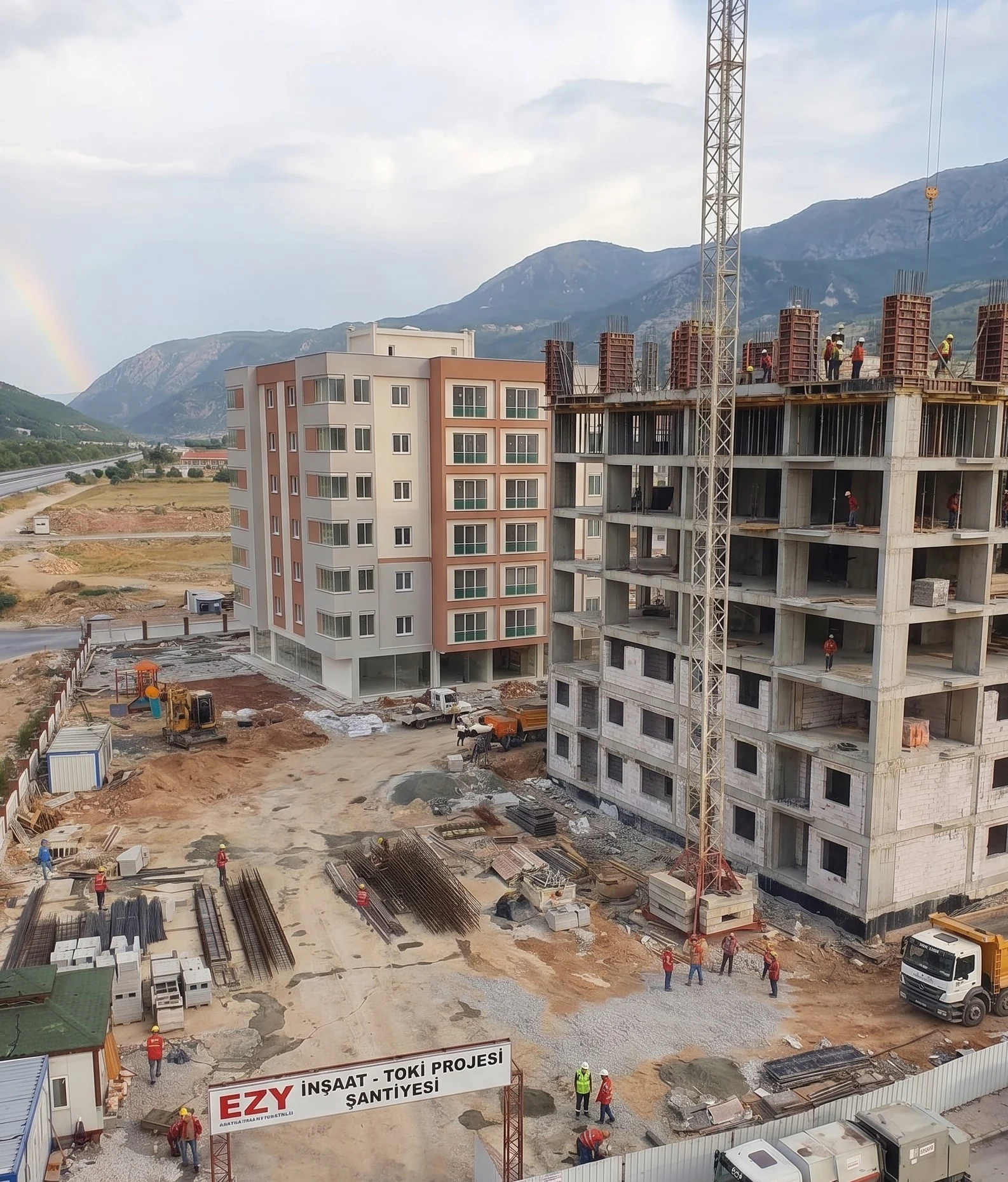 EZY Consulting konut ve üst yapı inşaatı saha görünümü