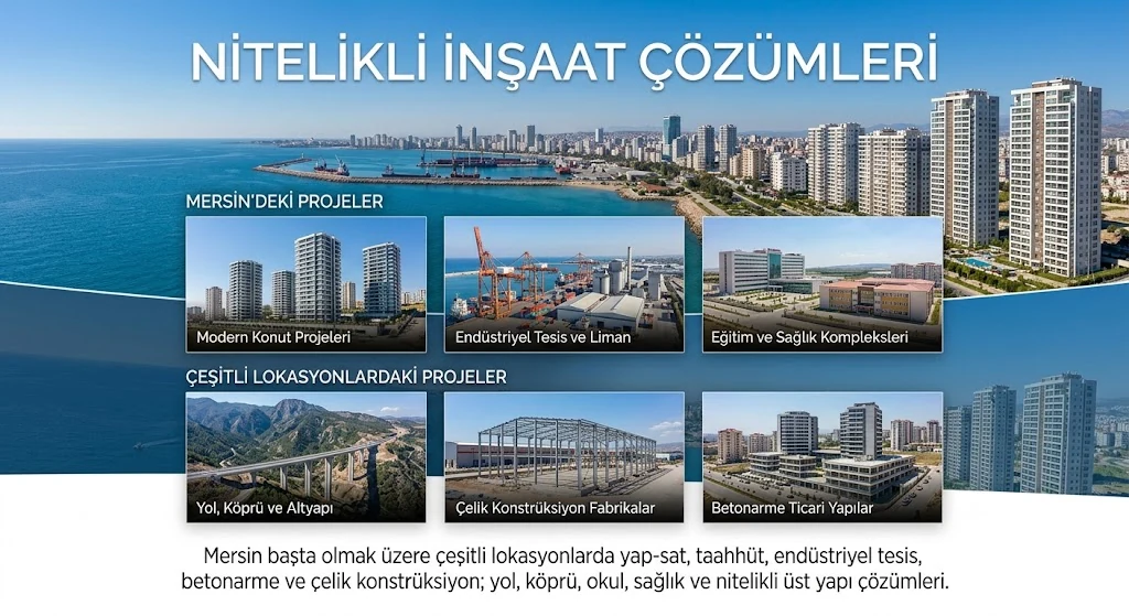 Nitelikli üst yapı, endüstriyel tesis, altyapı ve inşaat çözümleri