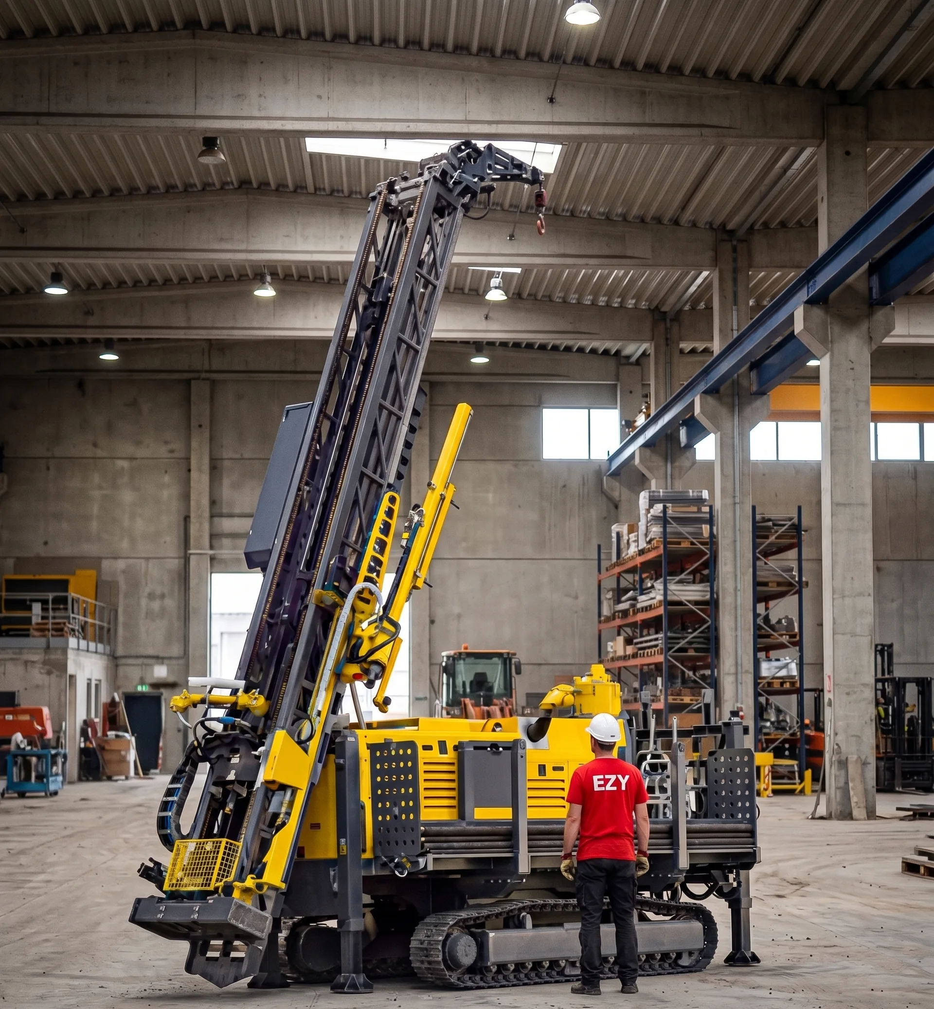 Sondaj makinesi teknik hazırlık ve ekipman alanı