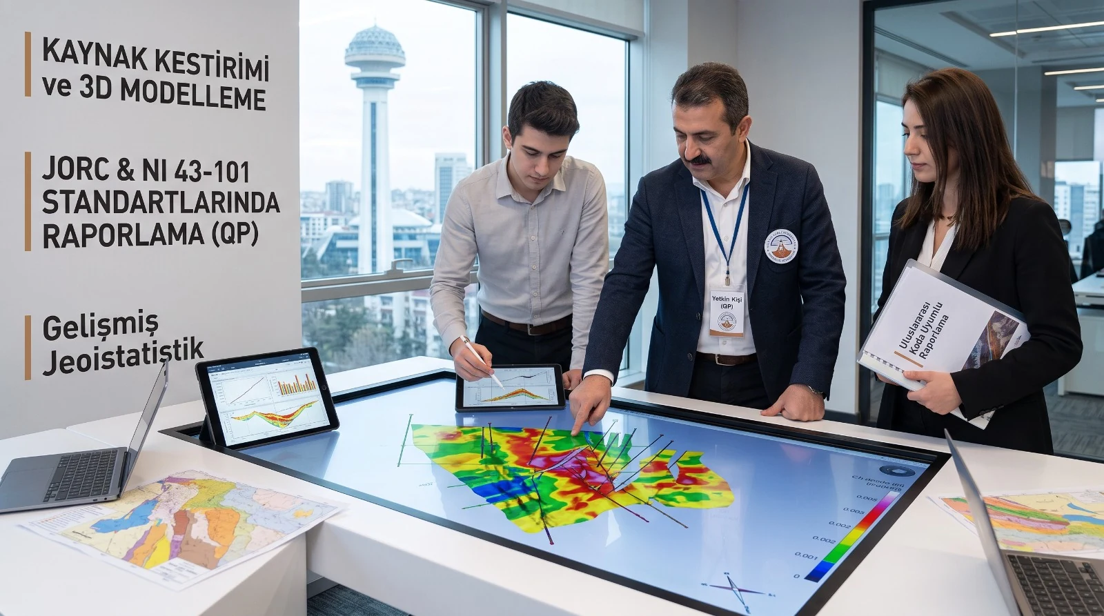 Kaynak kestirimi, jeoistatistik ve 3D cevher modelleme çalışmaları